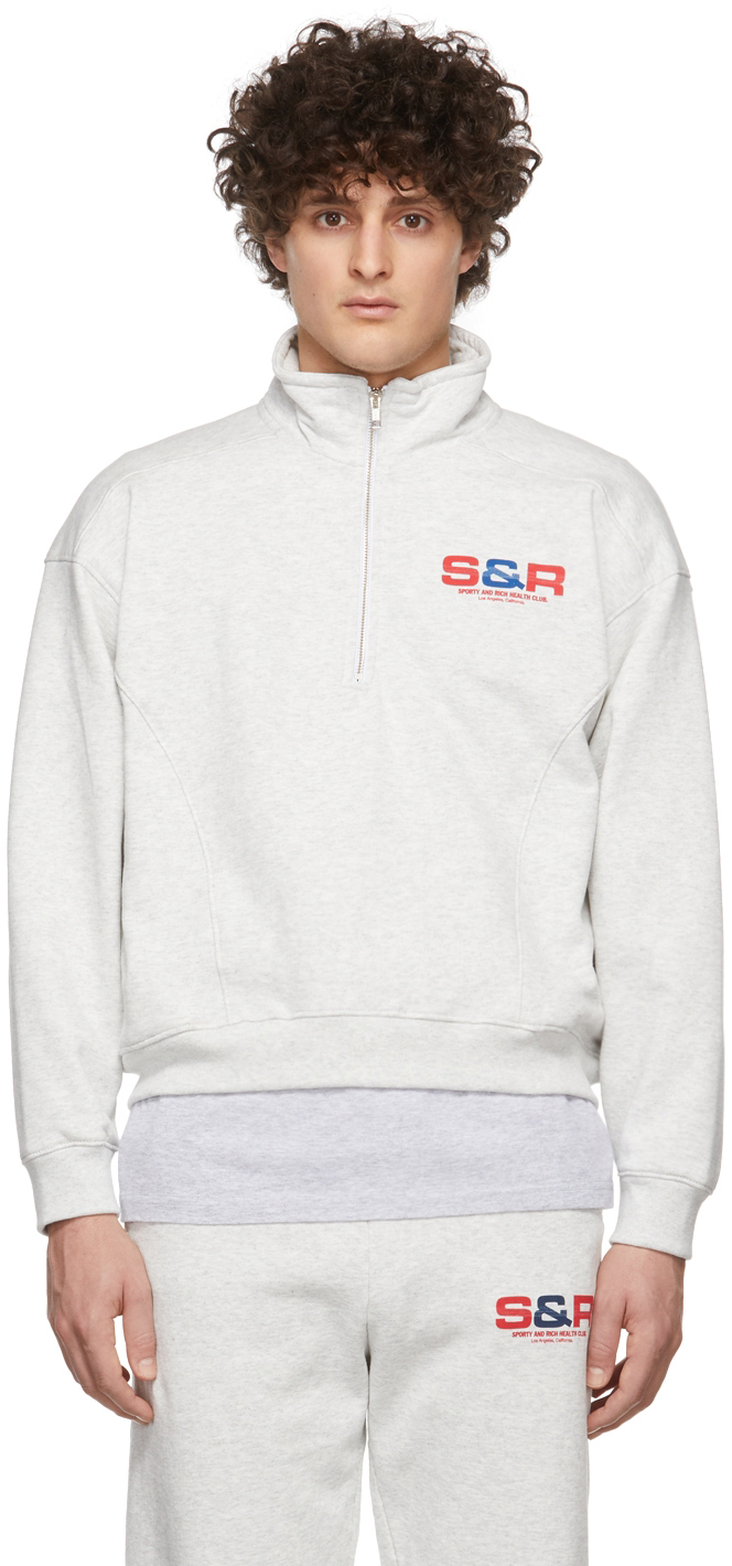 Sporty & Rich Grey 'Health Club' Sweatshirt Sporty & Rich