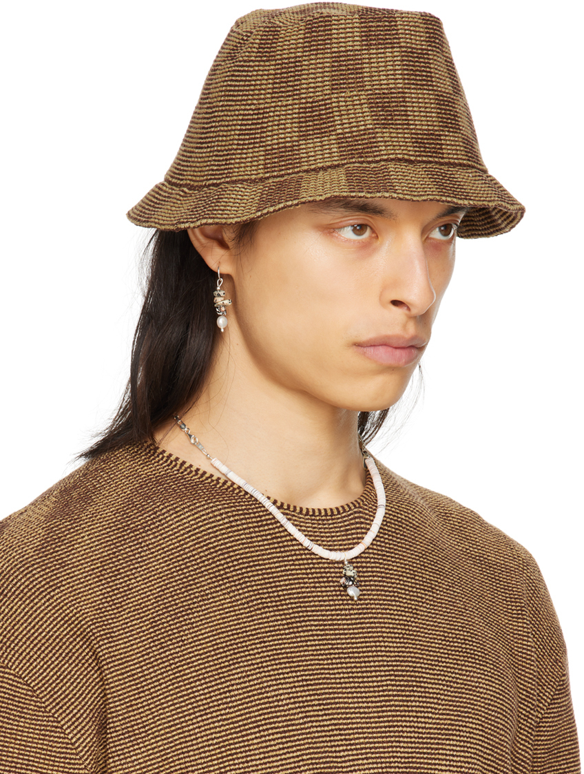 Isa Boulder SSENSE Exclusive Brown Bucket Hat Isa Boulder