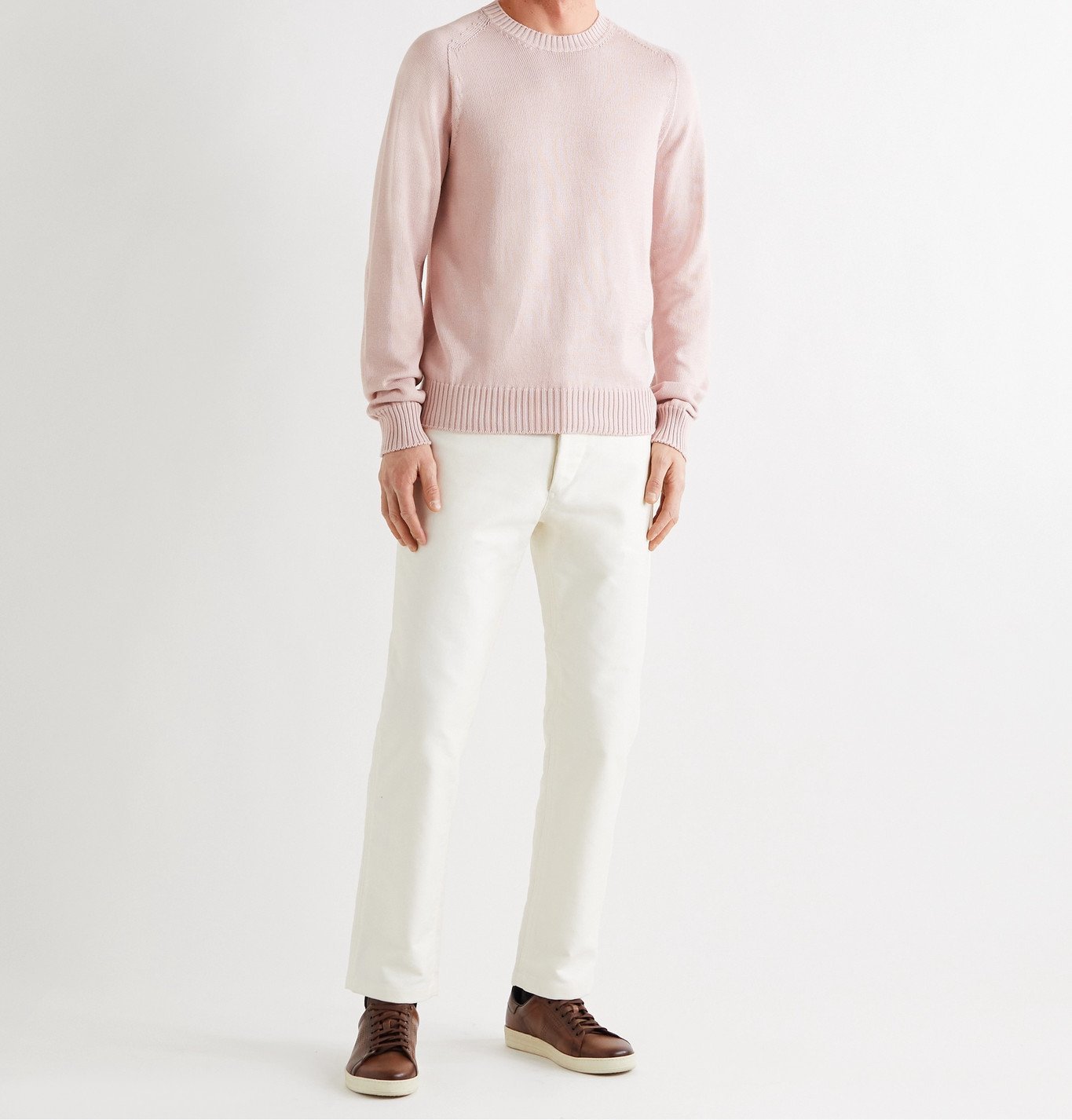 TOM FORD - Cotton and Silk-Blend Sweater - Pink TOM FORD