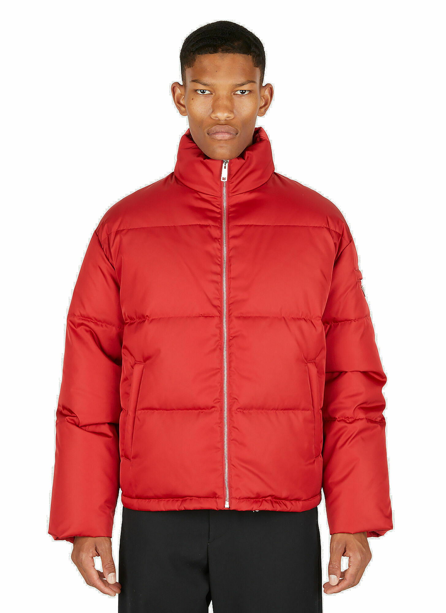 Photo: Re-Nylon Quilted Jacket in Red
