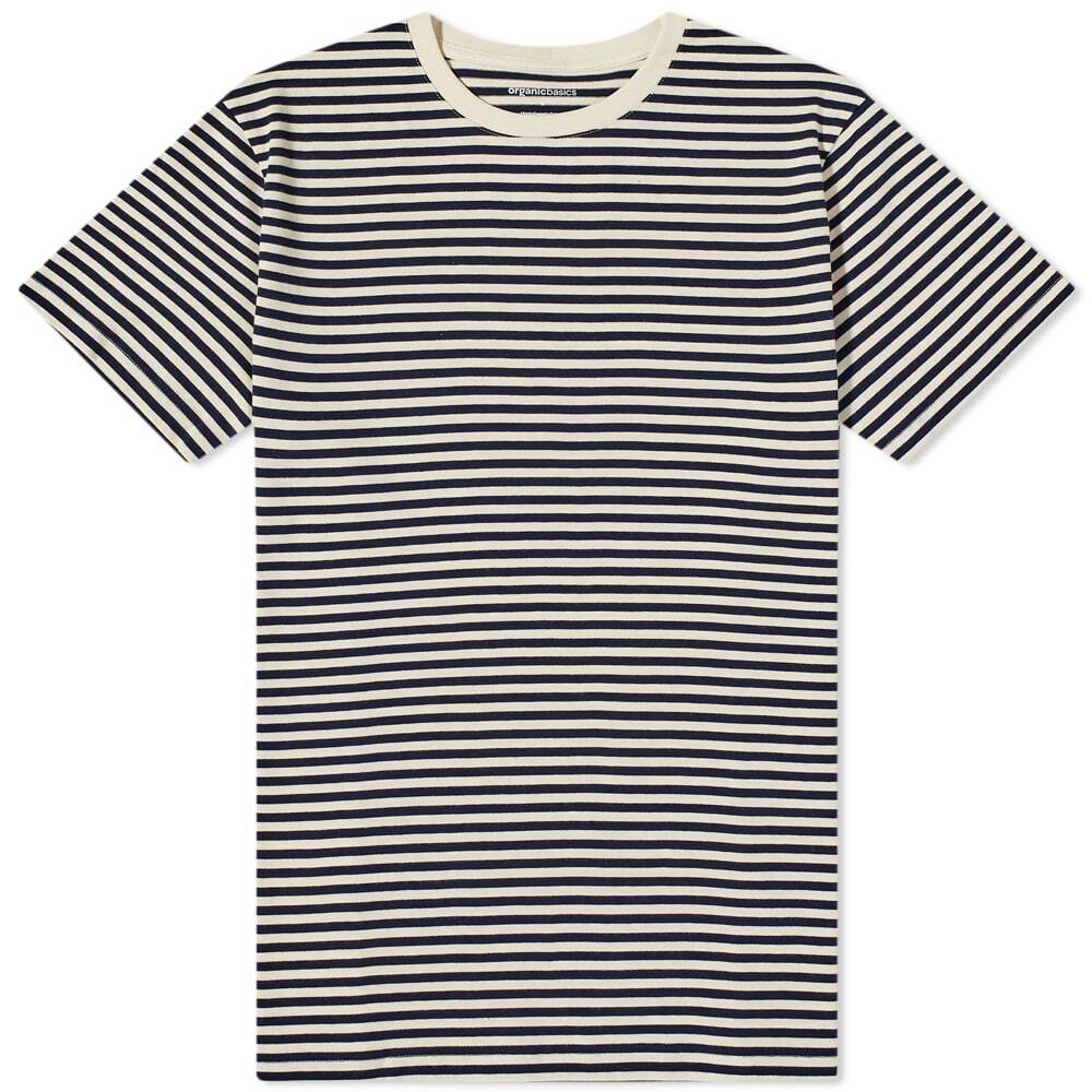 organic cotton striped nautical tees - blue/natural main image 1