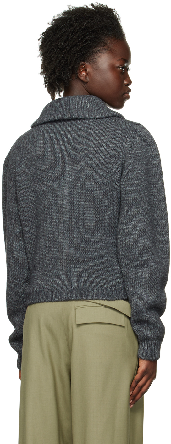 LEMAIRE Gray Spread Collar Cardigan Lemaire