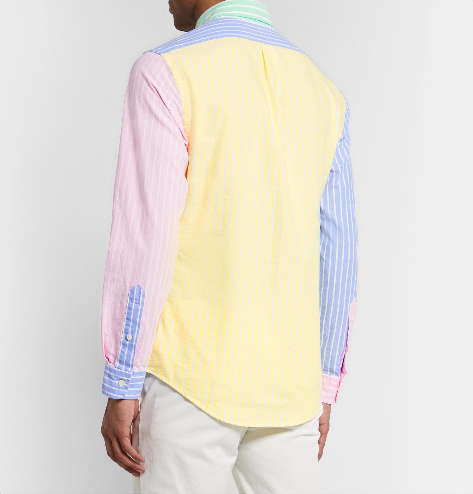 Polo Ralph Lauren - Button-Down Collar Colour-Block Striped Cotton Oxford  Shirt - Multi Polo Ralph Lauren