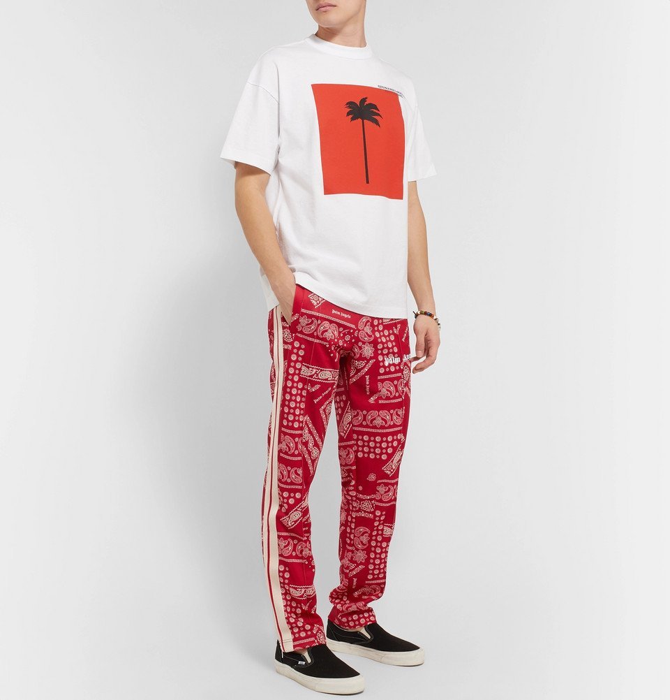 Printed Tech-Jersey Track Pants 