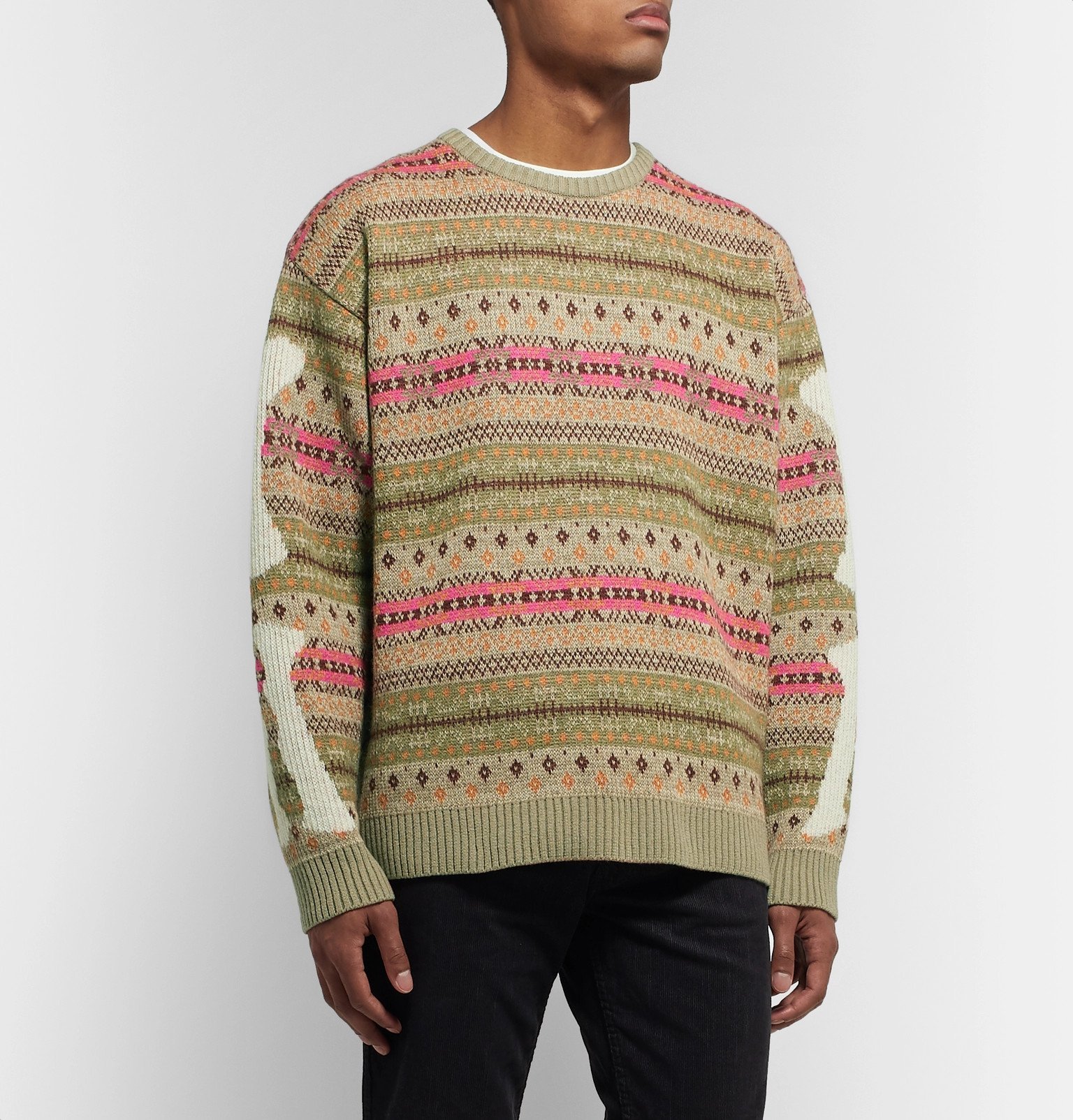KAPITAL - Fair Isle Wool-Blend Jacquard 