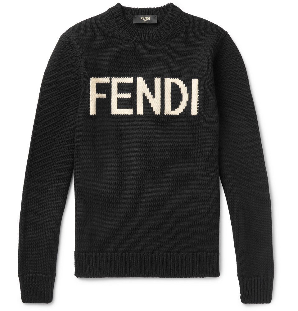 Fendi - Logo-Intarsia Wool Sweater 