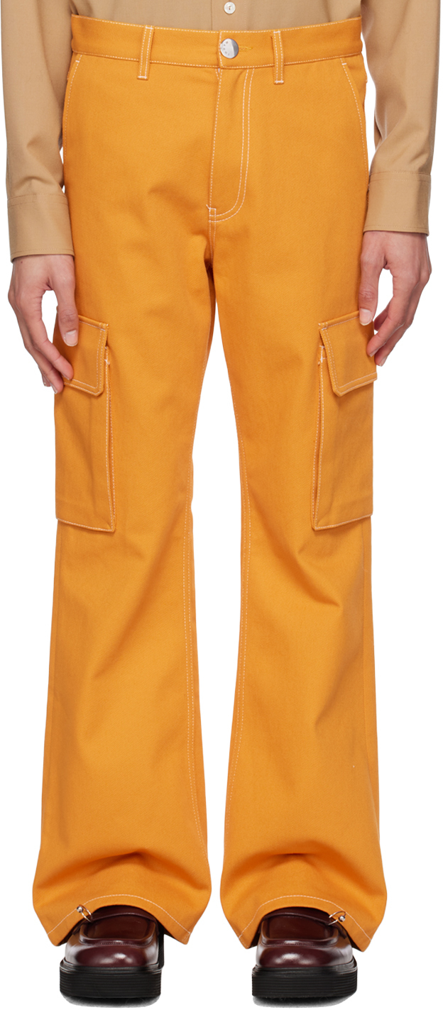 Marni Orange Flared Cargo Pants Marni