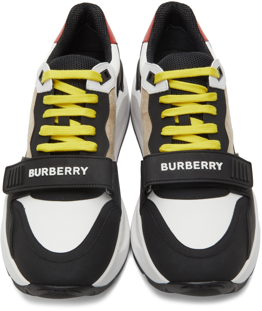 Burberry Suede & Nylon Vintage Check Low Sneakers Burberry