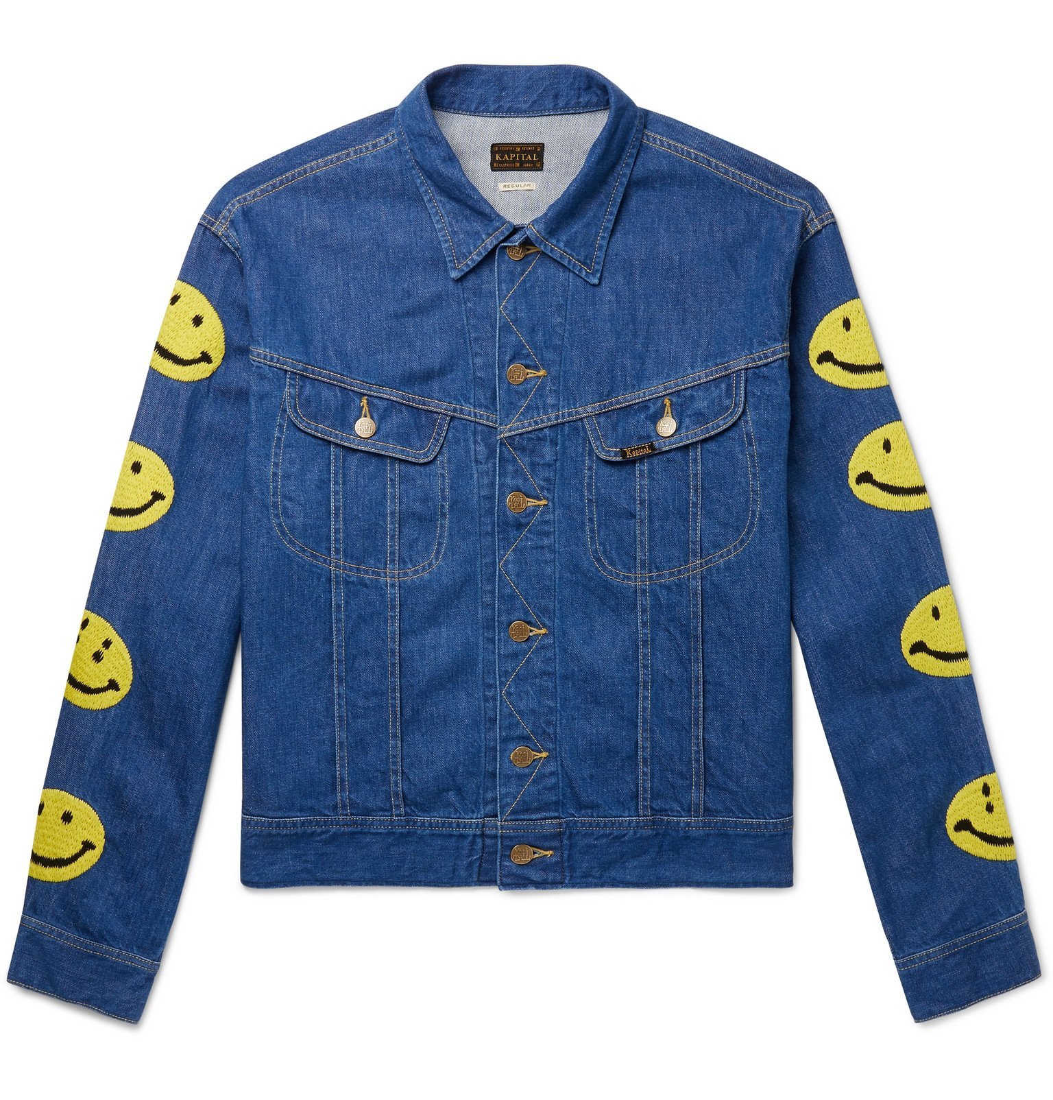 KAPITAL - Embroidered Denim Jacket - Blue KAPITAL