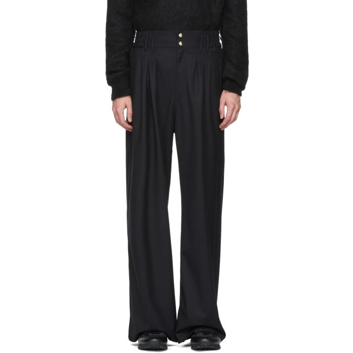 Balmain Black Wool Trousers Balmain