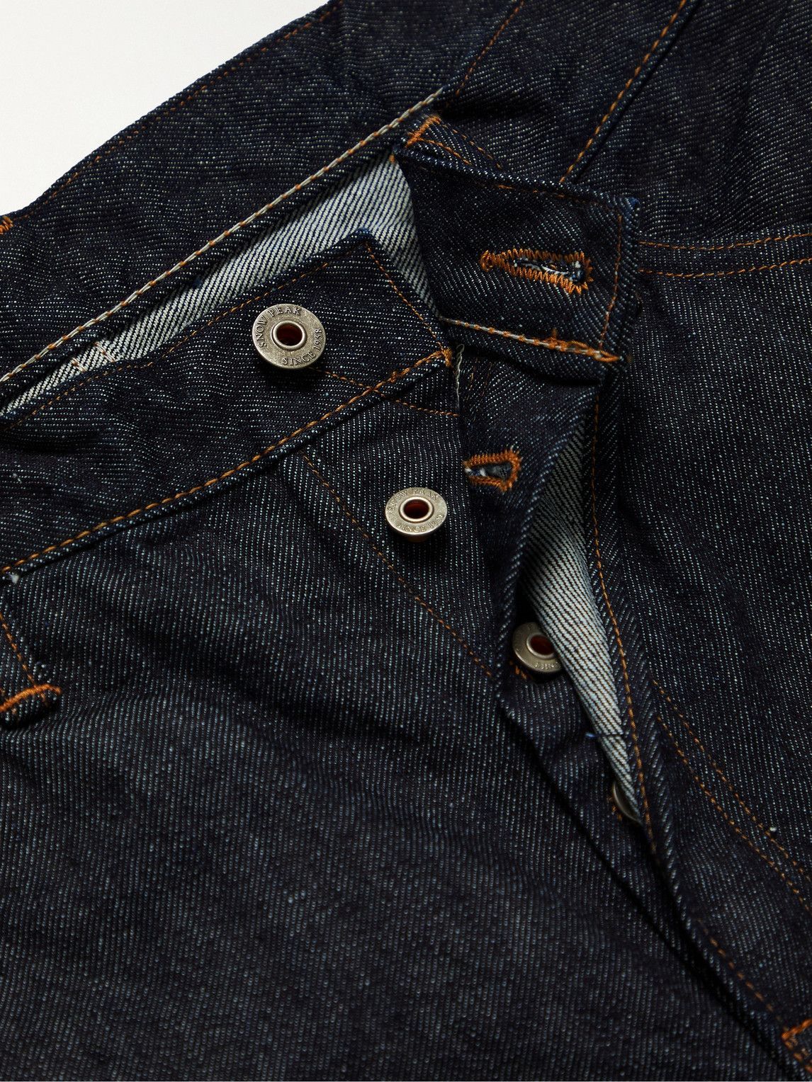 Snow Peak - Straight-Leg Selvedge Recycled Jeans - Blue Snow Peak