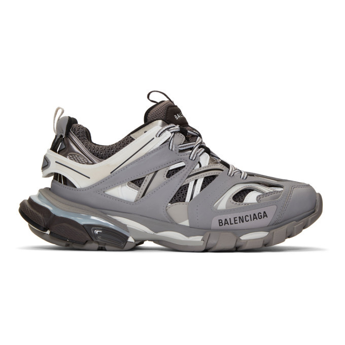 Balenciaga Grey and White Track Sneakers Balenciaga