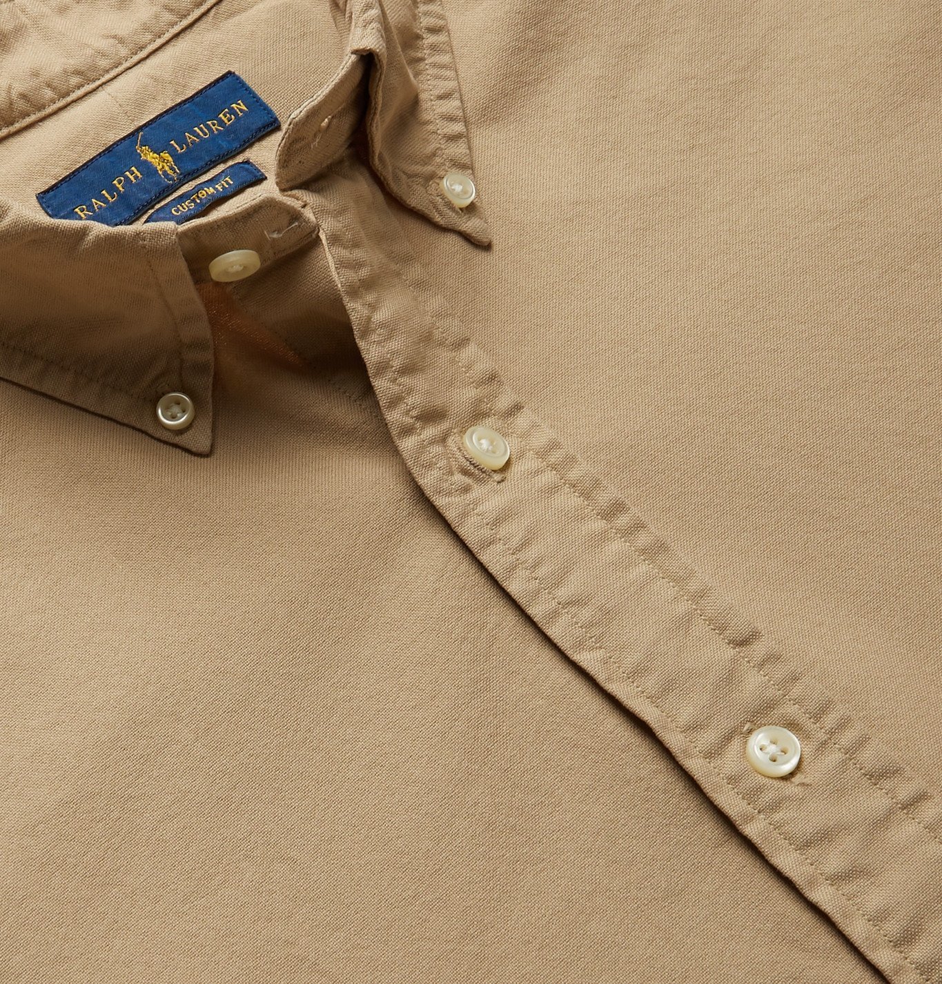 brown polo button down