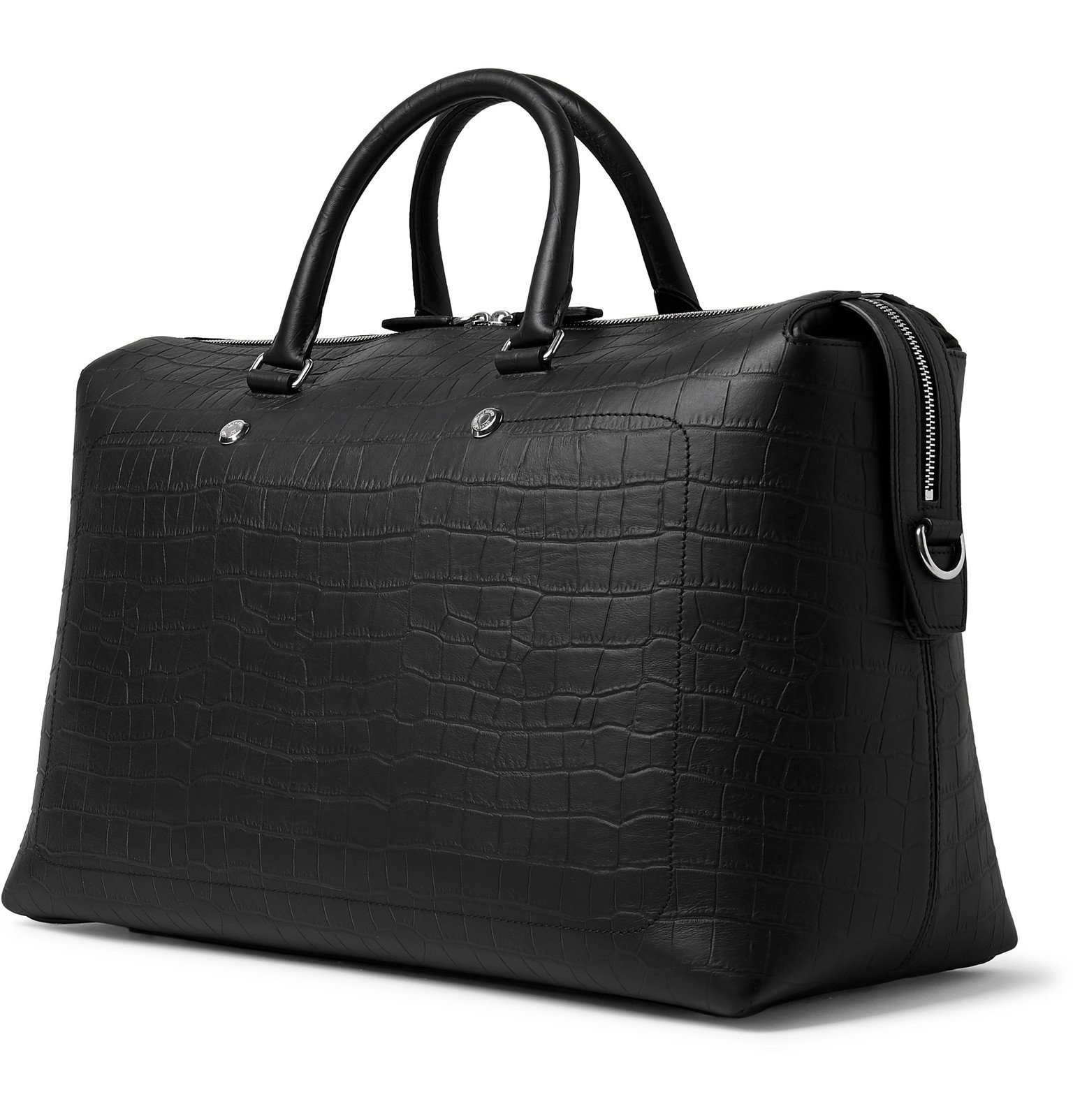 Mulberry - City Weekender Croc-Effect Leather Holdall - Black Mulberry