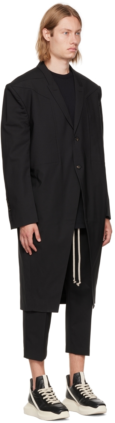 Rick Owens Black Tatlin Coat
