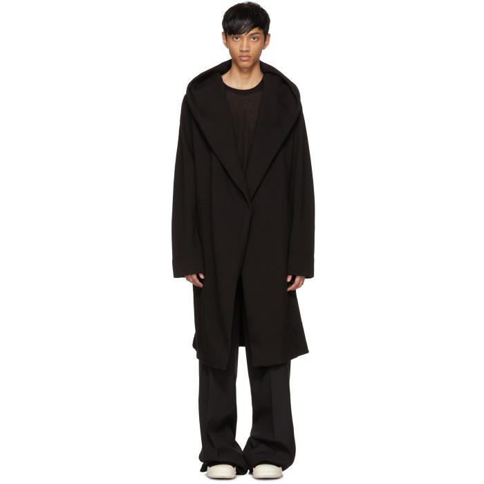 Rick Owens Drkshdw Black Spa Robe Cardigan Rick Owens Drkshdw