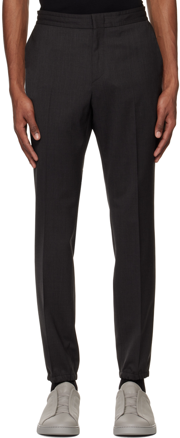 ZEGNA Gray JoggerFit Trousers Zegna
