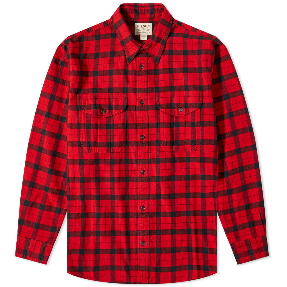 Filson Men's Alaskan Guide Shirt in Red Plaid Filson