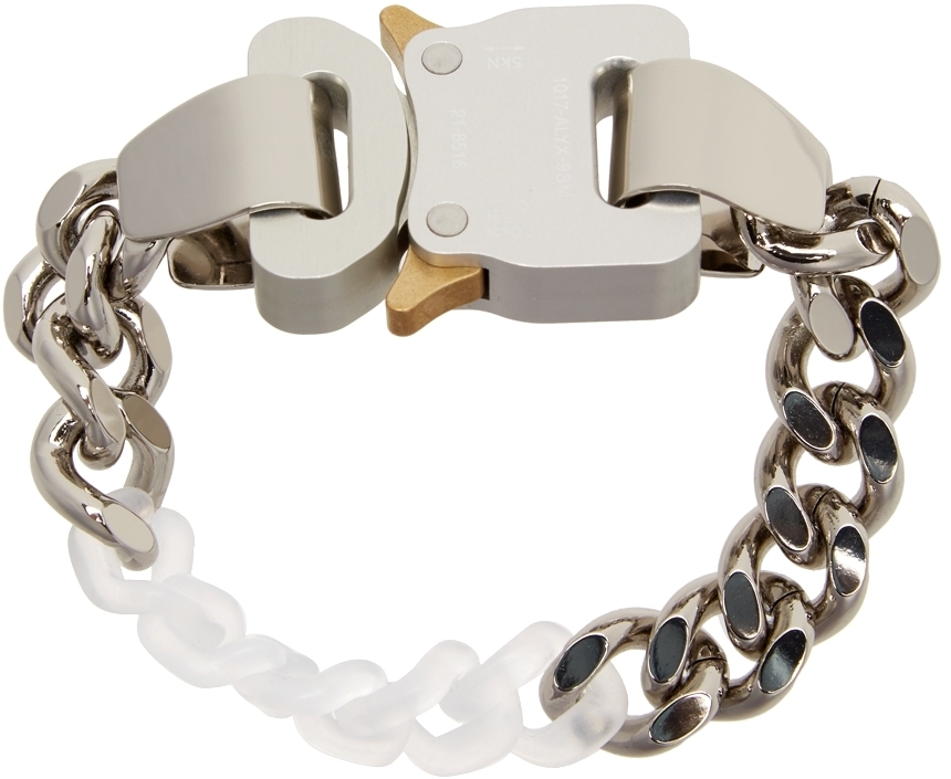 1017 ALYX 9SM Transparent & Silver Chain Bracelet
