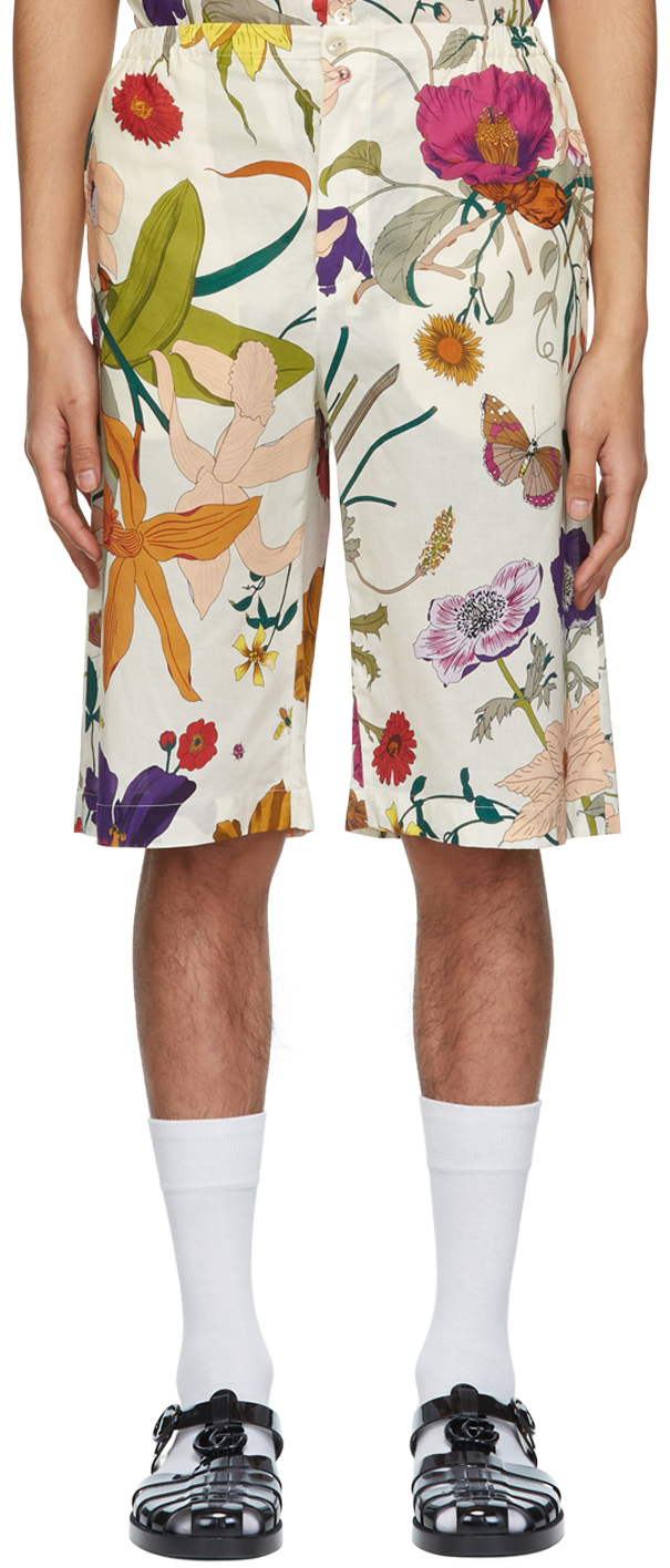Gucci - Wide-Leg Webbing-Trimmed Jersey Shorts - Men - Black Gucci