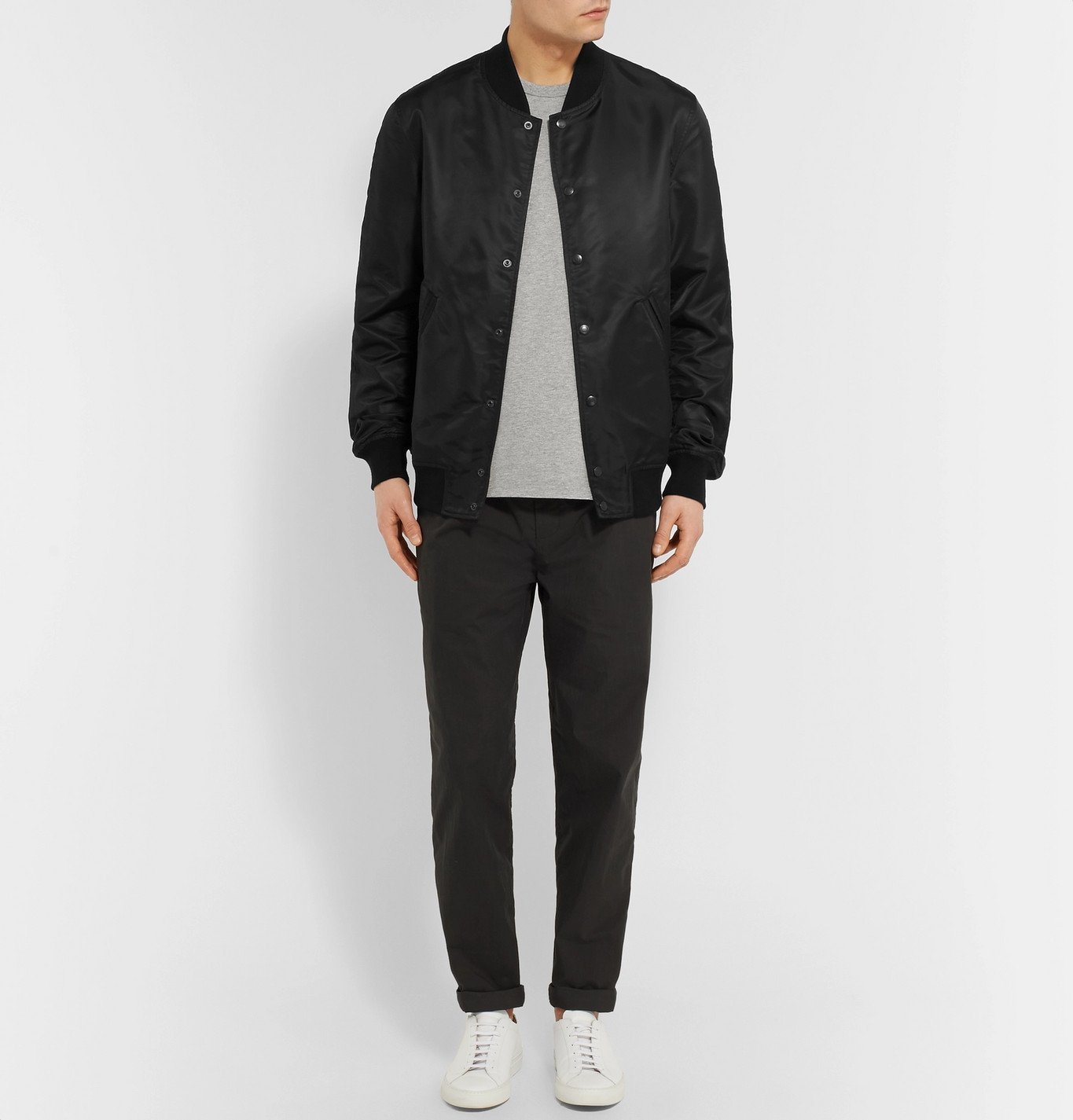 reigning champ satin stadium jacket