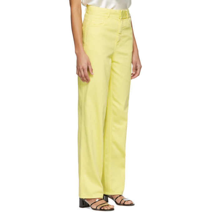 Tibi Yellow Spring Carpenter Jeans Tibi