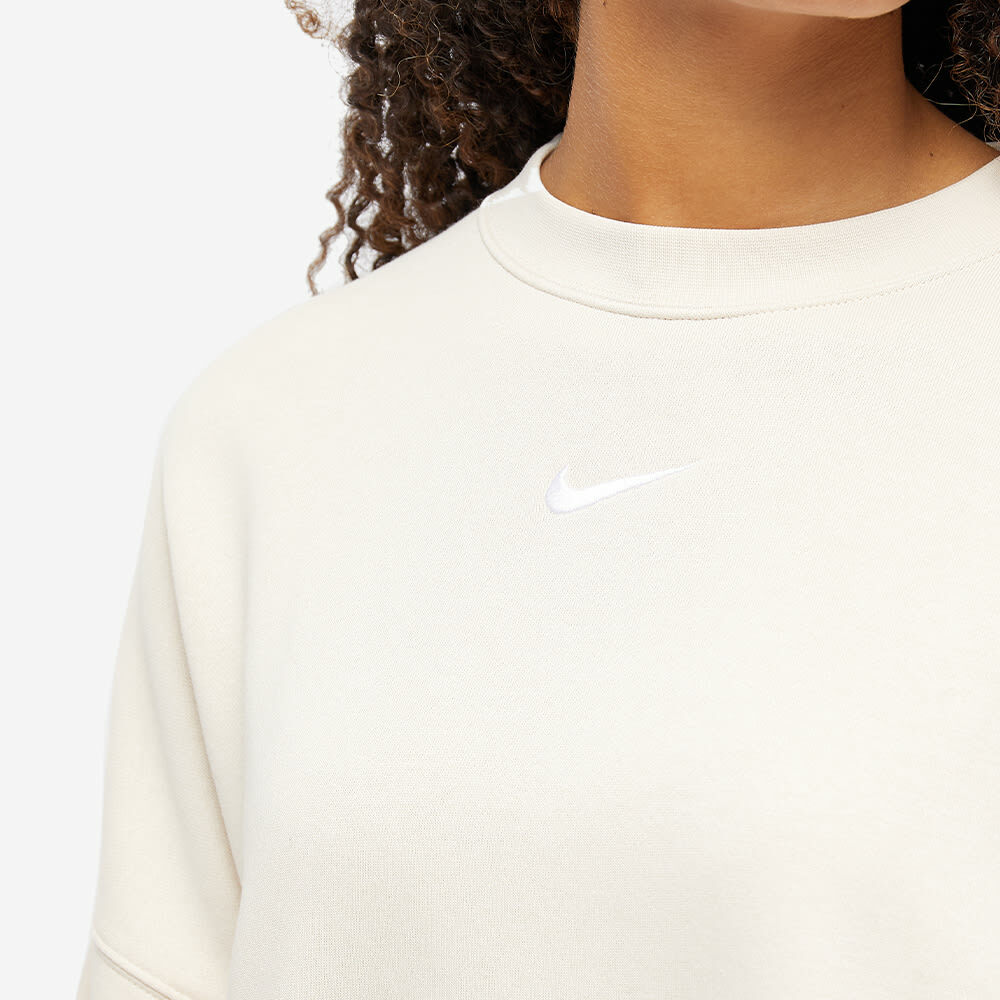 Nike Women's Essentials Crew Sweat in Pearl White/White Nike