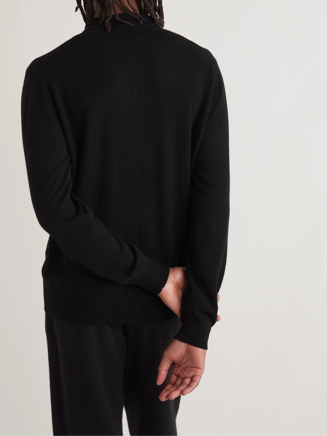 Allude - Cashmere Polo Shirt - Black