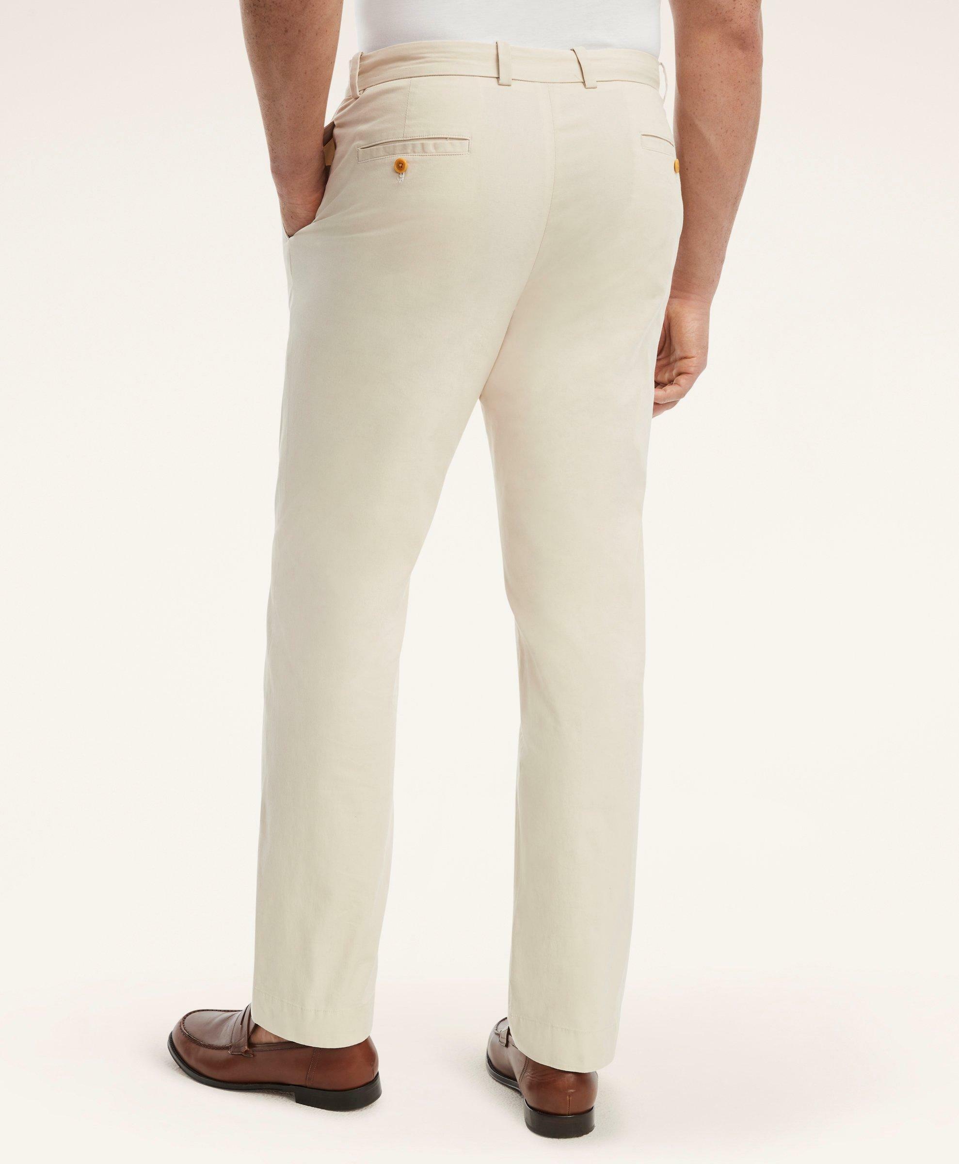 Brooks Brothers Men's Big & Tall Stretch Supima Cotton Poplin Chino Pants | Natural