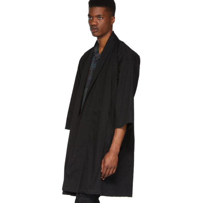 Naked and Famous Denim SSENSE Exclusive Black Over Coat Naked and ...