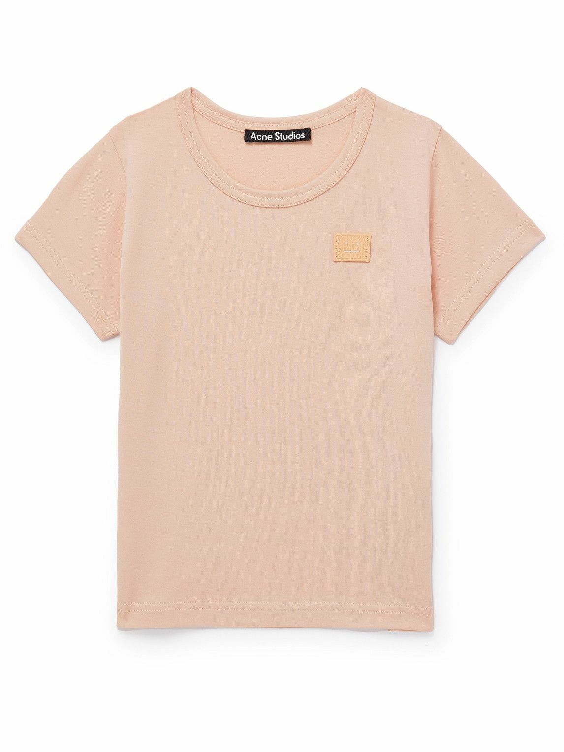 Acne Studios Kids - Mini Nash Logo-Appliquéd Cotton-Jersey T-Shirt - Pink