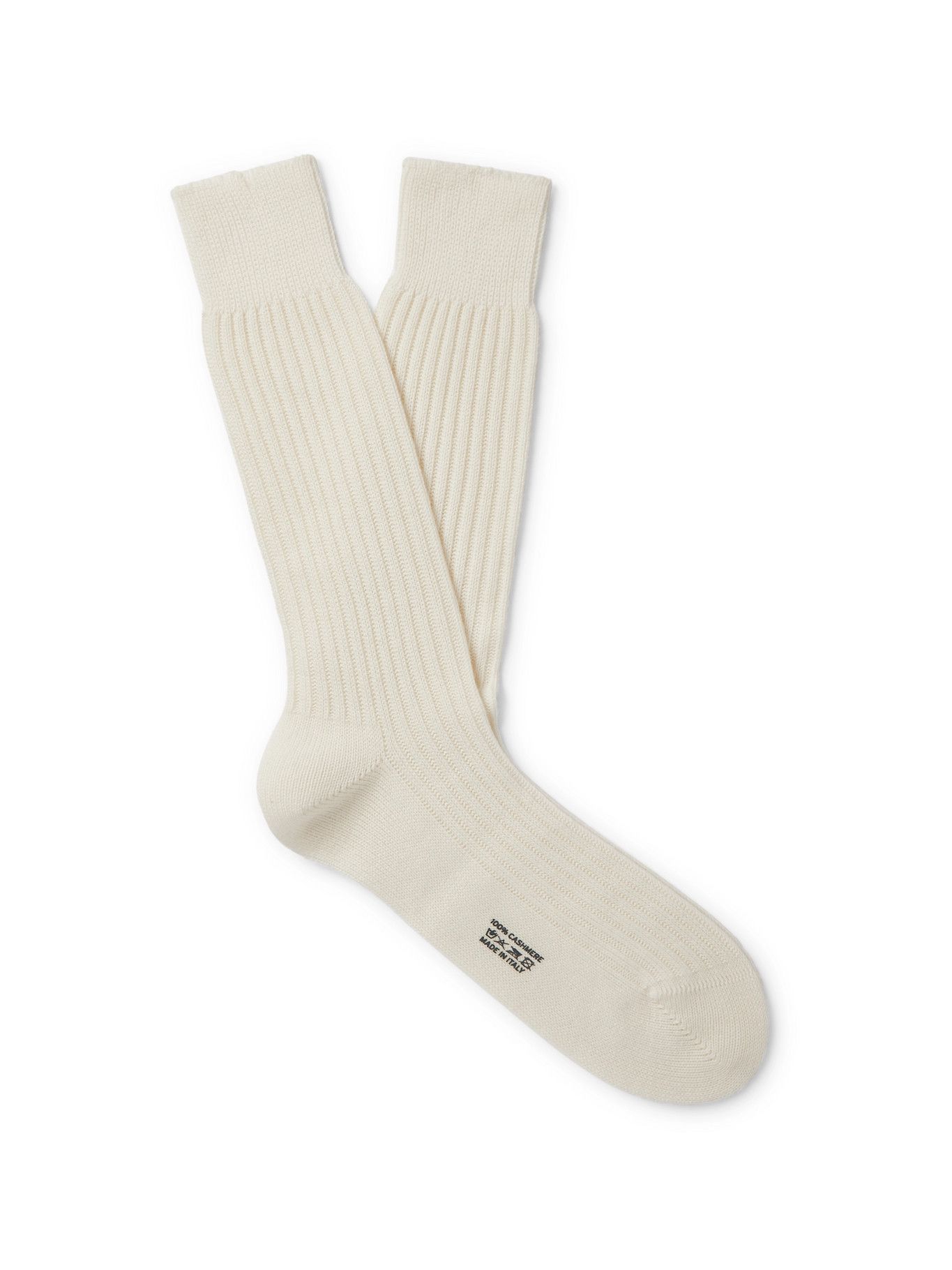 TOM FORD - Ribbed Cotton Socks - White TOM FORD