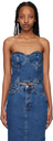 Reformation Blue Andi Denim Bustier