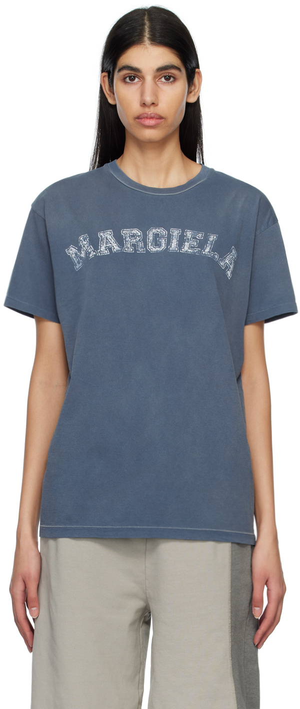 Maison Margiela Blue Printed T-Shirt Maison Margiela