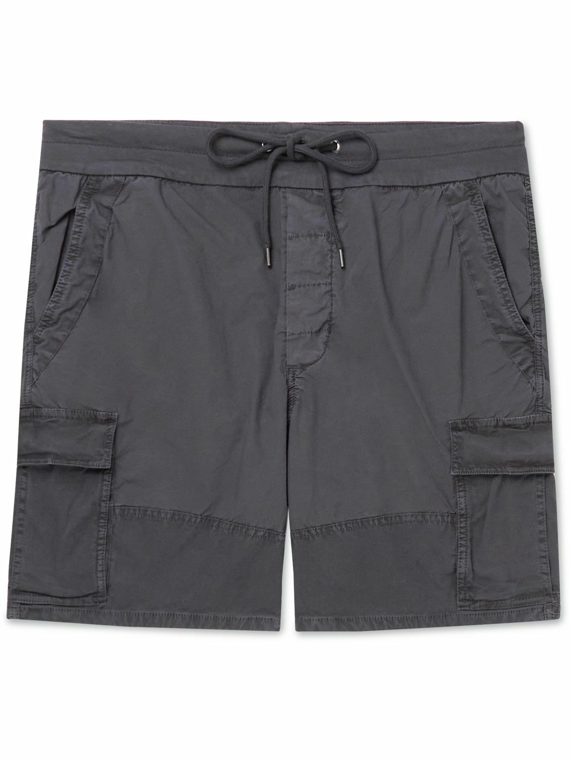 James Perse - Garment-Dyed Cotton-Blend Poplin Cargo Shorts - Gray ...
