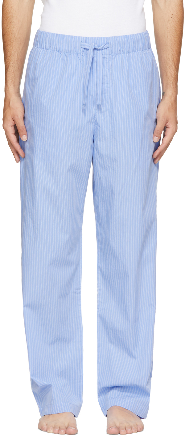 Tekla Blue \u0026 White Poplin Striped 
