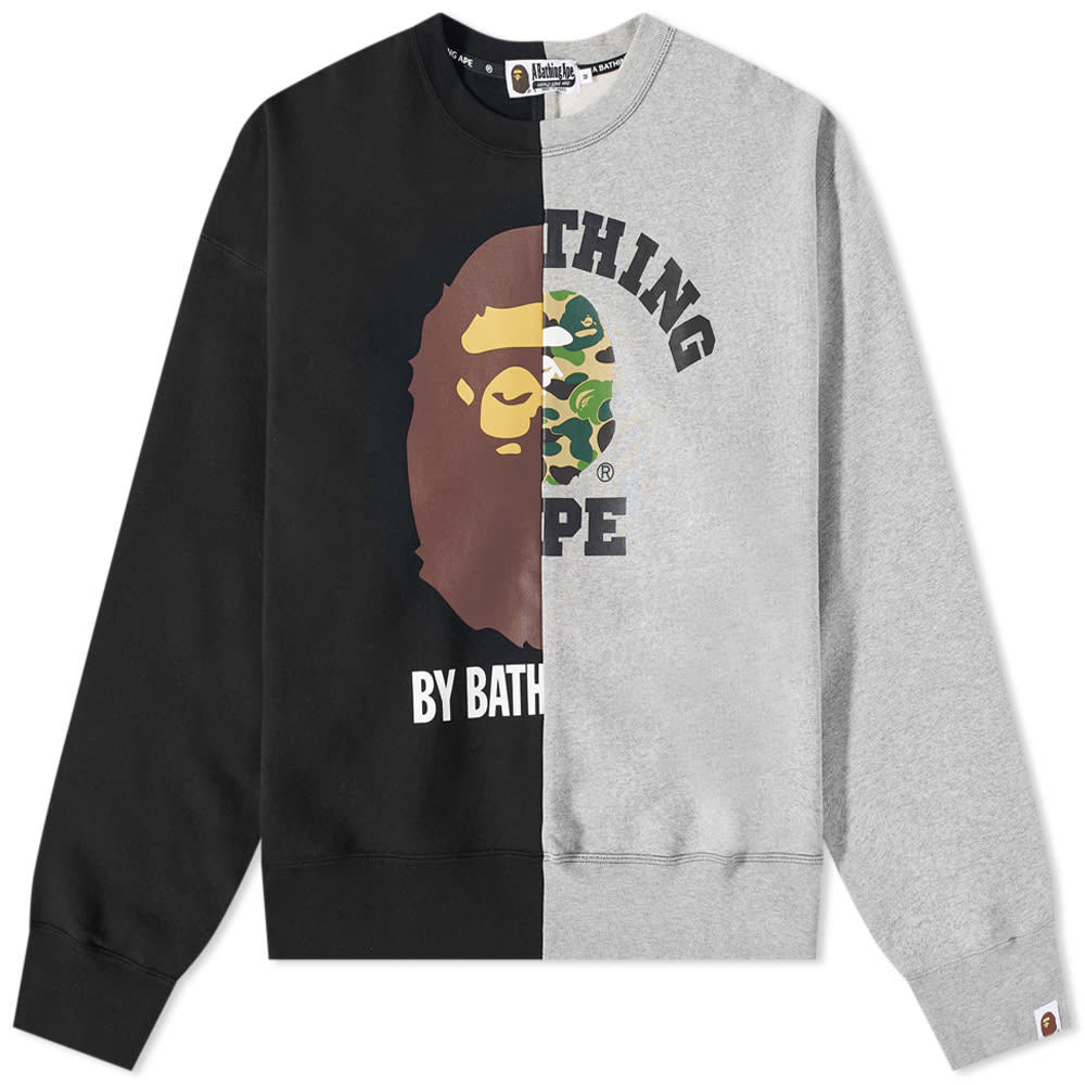 Photo: A Bathing Ape College & By Bathing Loose Fit Crew Sweat