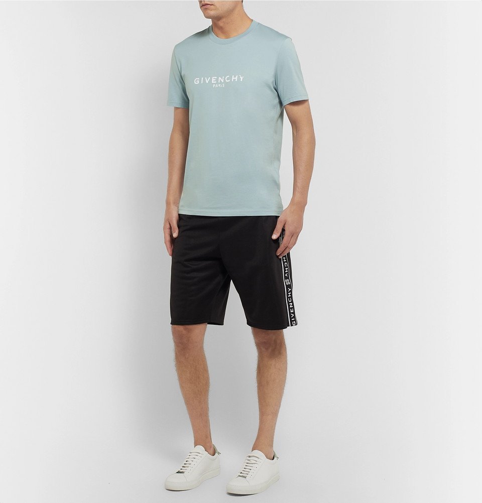 Givenchy - Logo-Print Cotton-Jersey T-Shirt - Light blue Givenchy