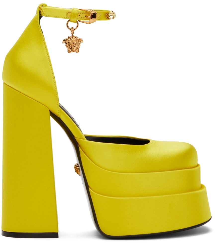 versace yellow platform heels