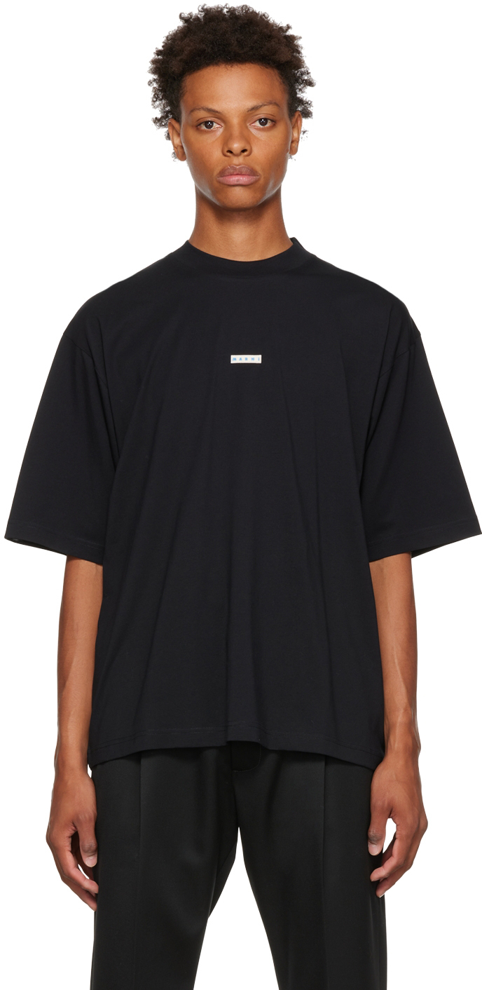 Marni Three-Pack Black Logo T-Shirts Marni
