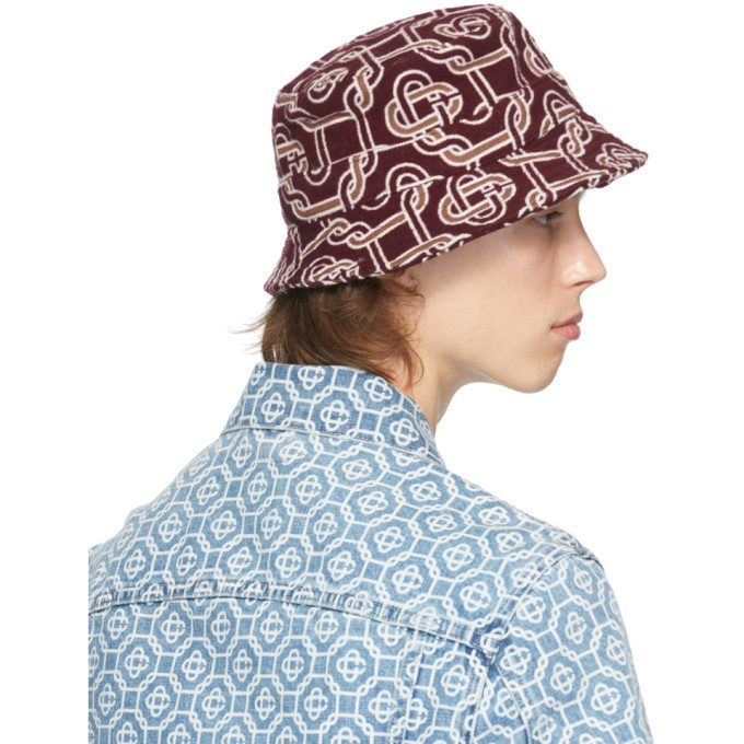 Casablanca Burgundy Wool Monogram 