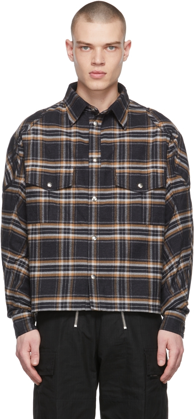 flannel orange and black