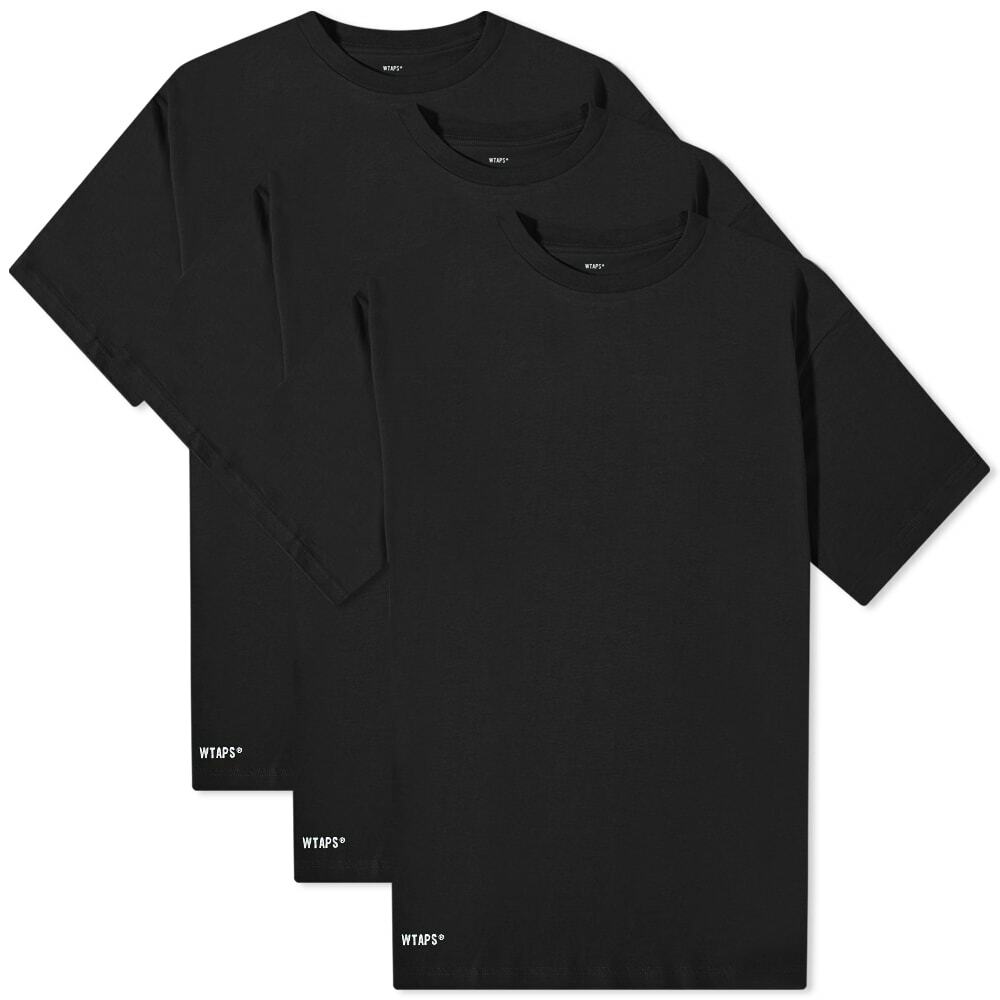 WTAPS Men's Skivvies T-Shirt - 3-Pack in Black WTAPS