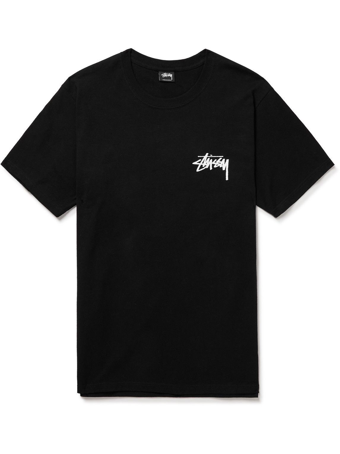 Stussy - Energy Printed Cotton-Jersey T-Shirt - Black Stussy