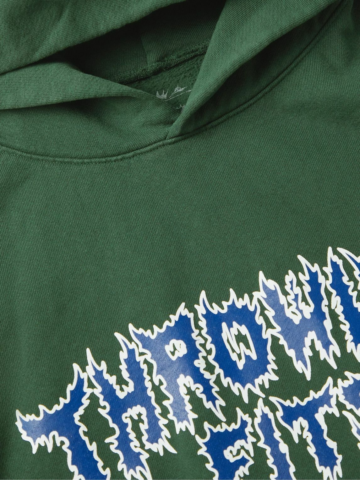 Throwing Fits LogoPrint CottonJersey Hoodie Green