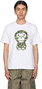 BAPE White & Green ABC Camo Big Baby Milo T-Shirt