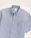 Brooks Brothers Men's Original Polo Button-Down Oxford Short-Sleeve Shirt | Blue