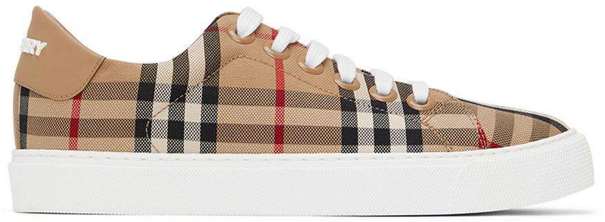 burberry albridge check sneakers