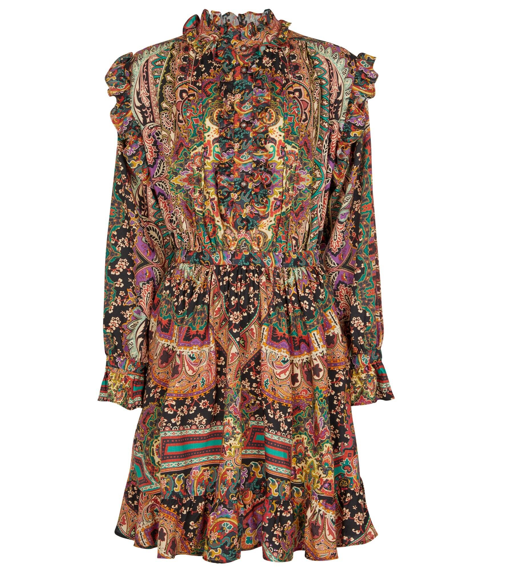 Etro - Paisley wool and silk minidress Etro