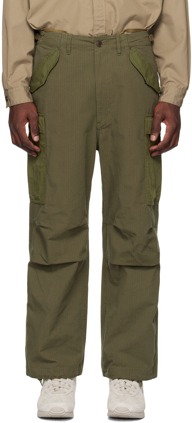 Nanamica Khaki Wide Cargo Pants Nanamica